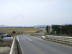 海沿いの道　中海干拓地①