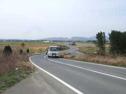 海沿いの道　中海干拓地①